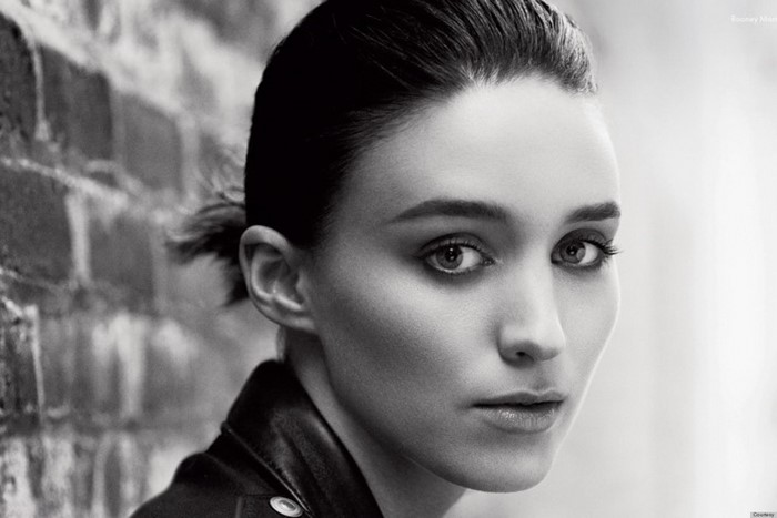 Rooney Mara portrait in black and white