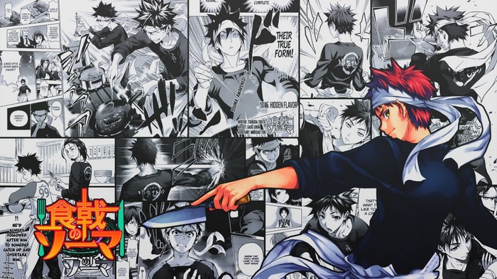 Shokugeki no Souma Manga Collage with Yukihira Soma