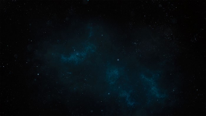 Space with stars and blue nebula