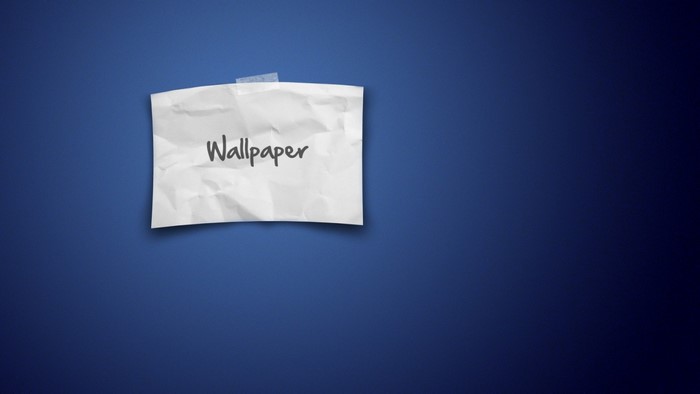 A crumpled piece of paper with the word "Wallpaper" written on it.