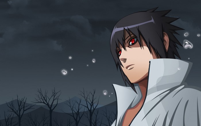 Sasuke Uchiha from Naruto Shippuden with red eyes