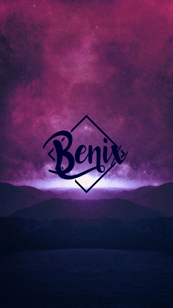 Benix logo on a starry sky background