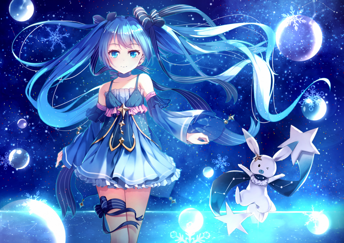 Hatsune Miku in a Magical Snowy Night