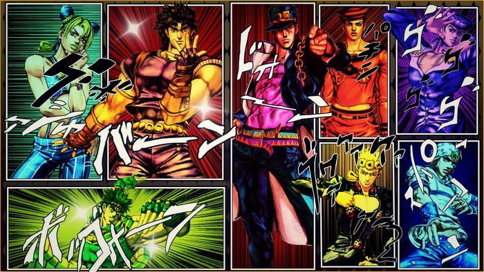 JoJo's Bizarre Adventure Iconic Characters Illustration