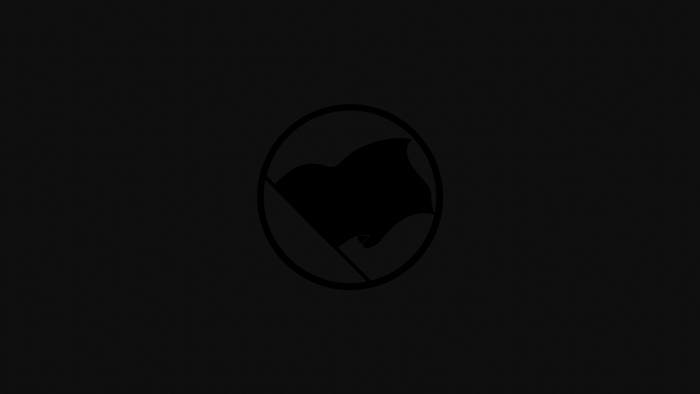 Black Anarchy Flag Logo in Circle