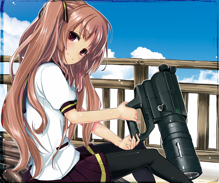 Yamano Remon from Ano Natsu de Matteru with a large camera