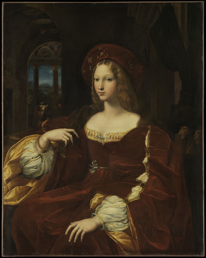 Portrait of a Woman in Red Dress