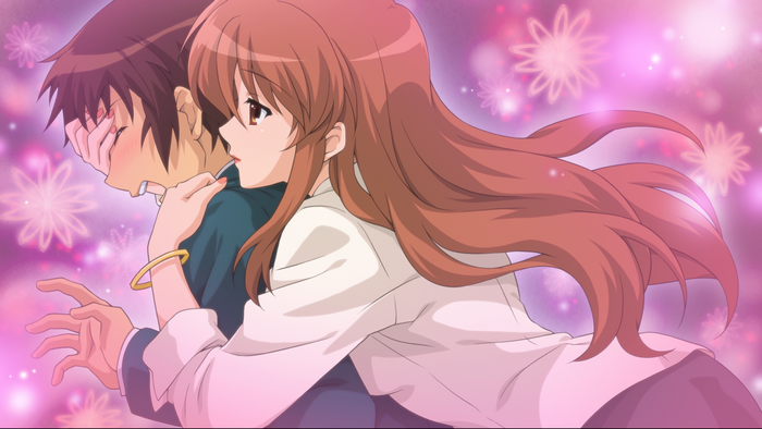 Mikuru Asahina and Kyon from The Melancholy of Haruhi Suzumiya