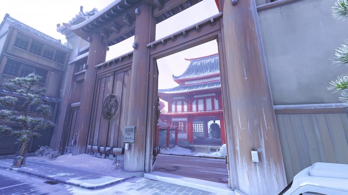 Hanamura Overwatch map in winter