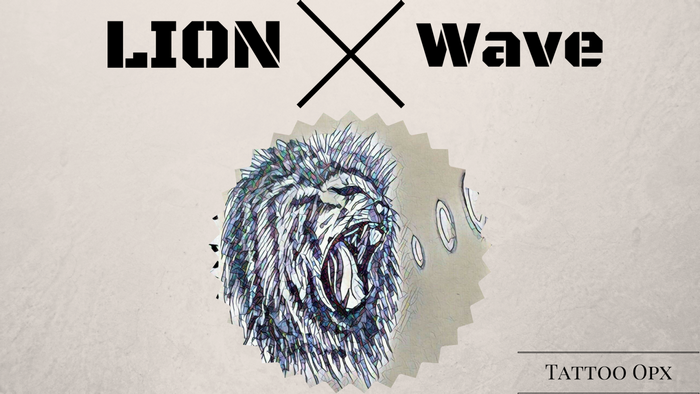 Lion Wave Tattoo OpX Graphic Design