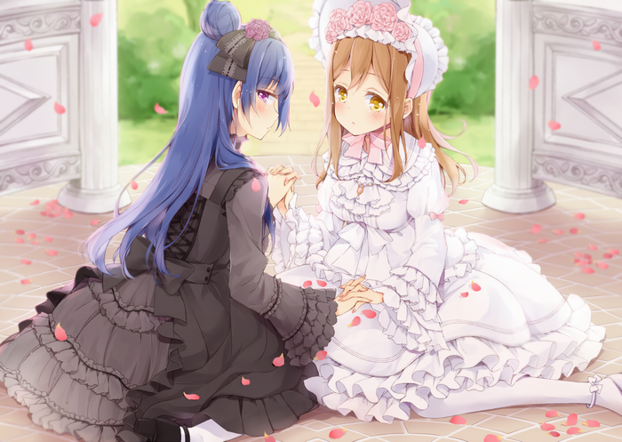 Kunikida Hanamaru and Tsushima Yoshiko from Love Live! Sunshine!!