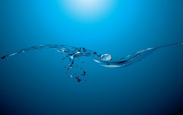 Abstract illustration of water surface with bubbles