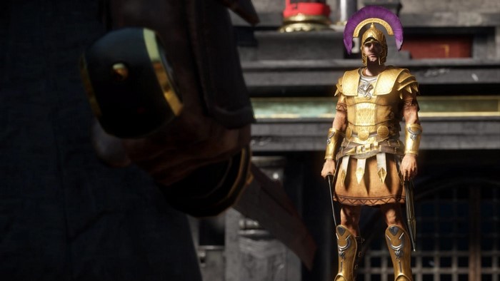 Roman soldier in golden armor from Ryse: Son of Rome