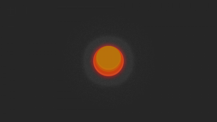Minimalist Sun logo on dark background