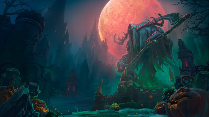 Towers of Doom Halloween illustration from Heroes of the Storm