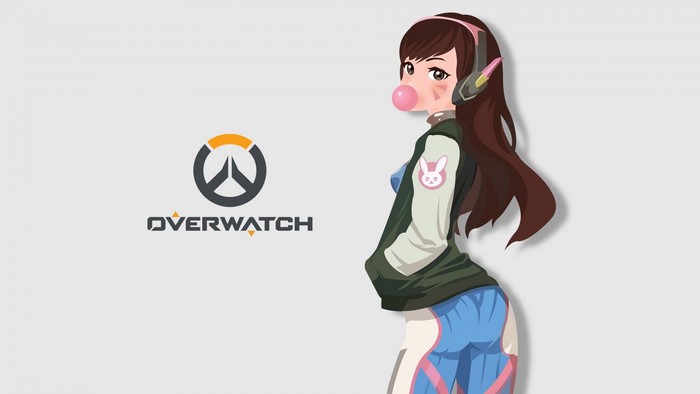 D.Va from Overwatch with logo
