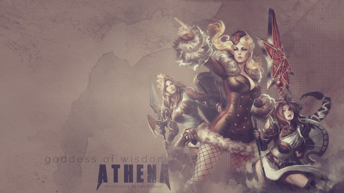 Athena and allies from Smite