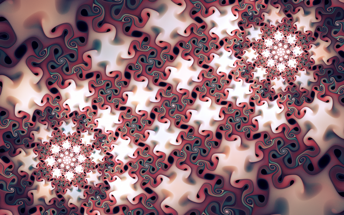 Intricate Symmetrical Fractal Spiral Design
