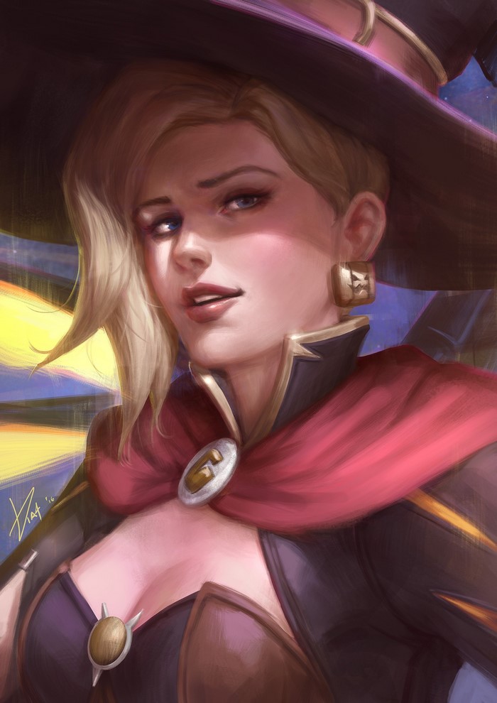 Mercy from Overwatch as a witch