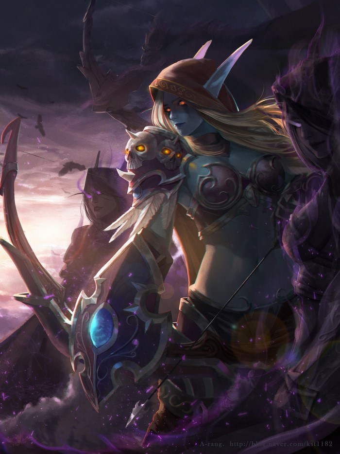 Sylvanas Windrunner from Warcraft with companions