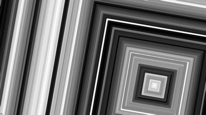 Monochrome abstract pattern of squares and lines