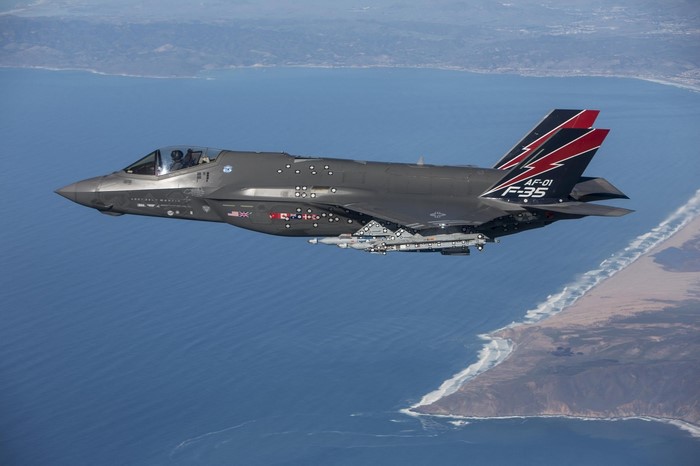 Lockheed Martin F-35 Lightning II fighter jet in flight