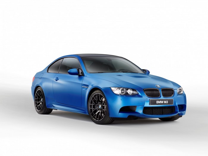 Blue BMW M3 Coupe with Black Wheels