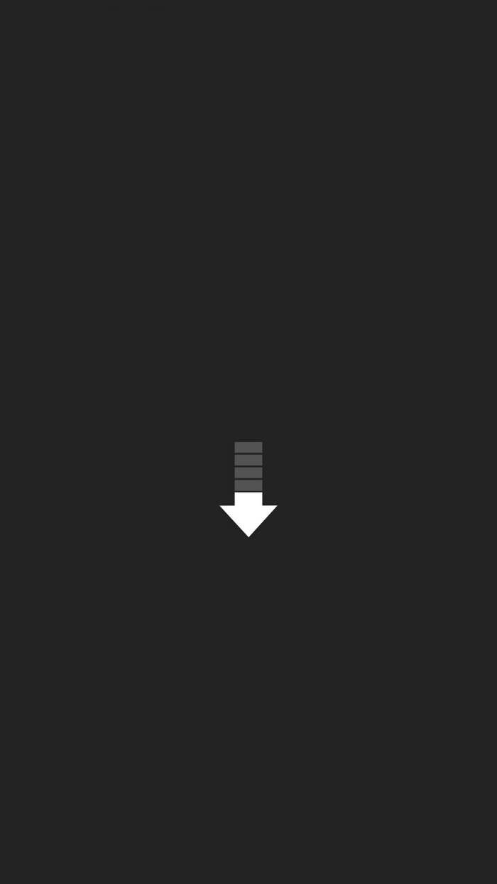Download arrow icon on black background