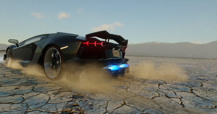 Lamborghini Aventador from The Crew Wild Run drifting