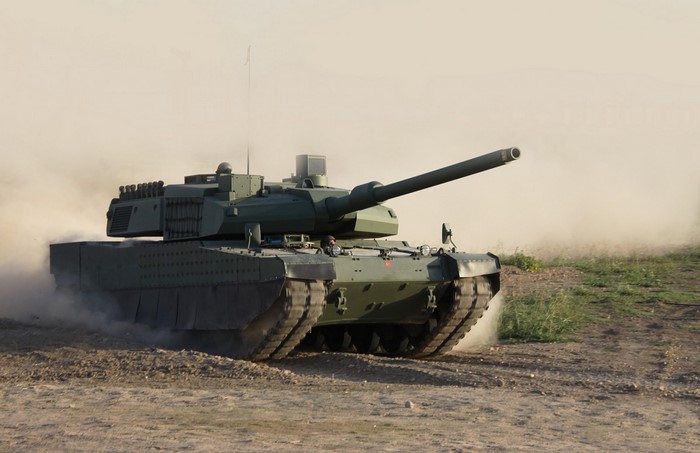 Altay main battle tank in motion