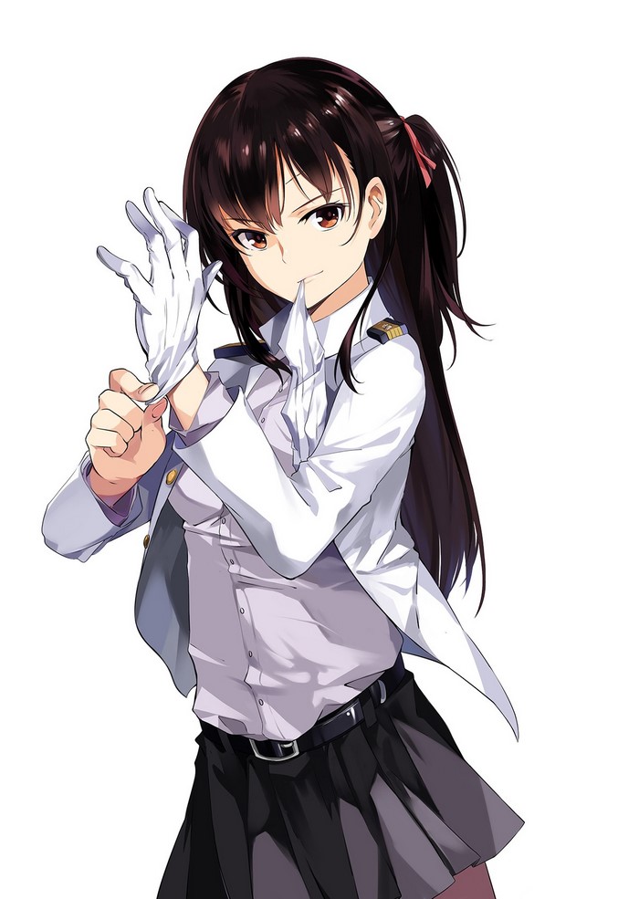 Admiral KanColle from Kantai Collection putting on gloves