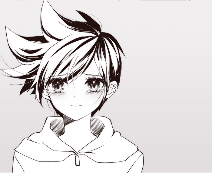 Anime girl with tears in her eyes