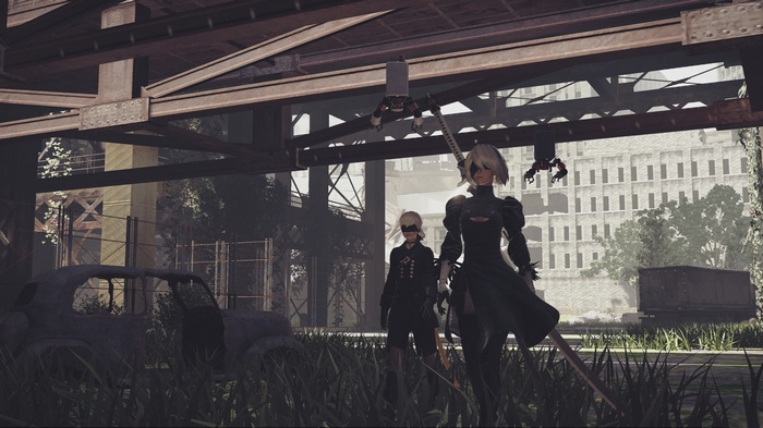 2B and 9S from NieR: Automata in 4K