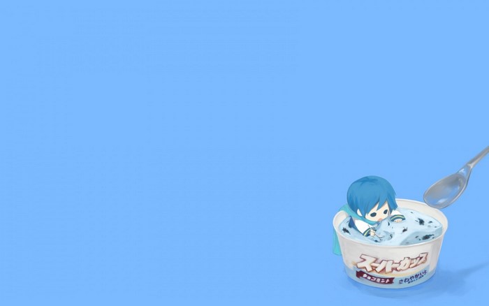 Miki Sayaka from Mahou Shoujo Madoka Magica in ice cream