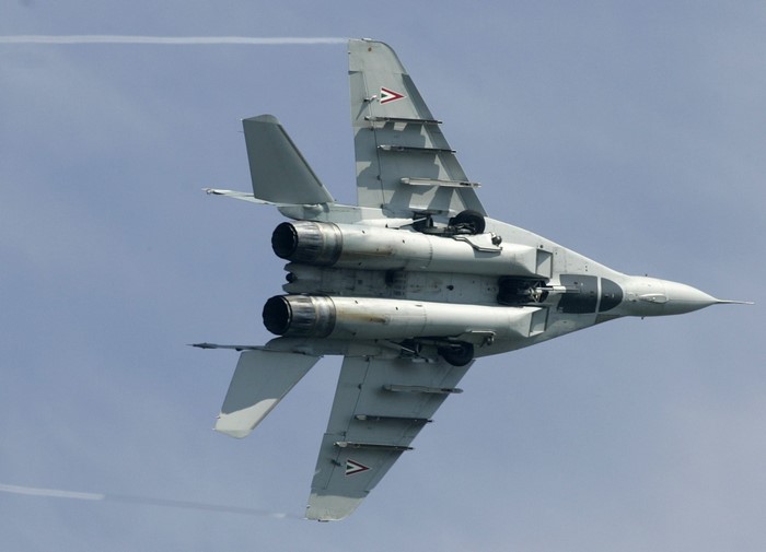 Mikoyan MiG-29 fighter jet in flight