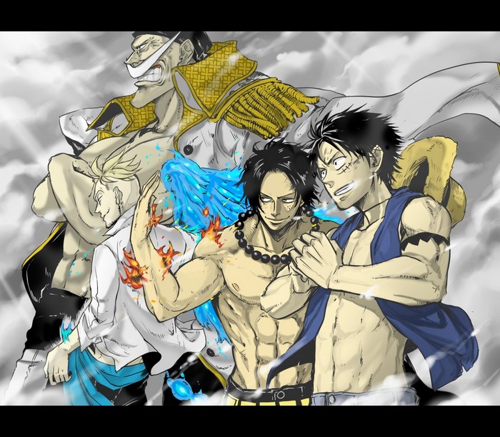 Monkey D. Luffy and Portgas D. Ace from One Piece