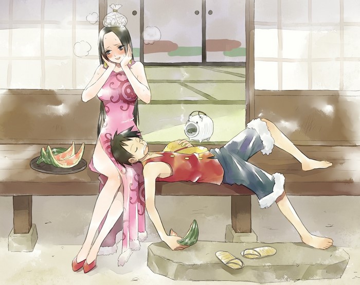 Boa Hancock and Monkey D. Luffy from One Piece
