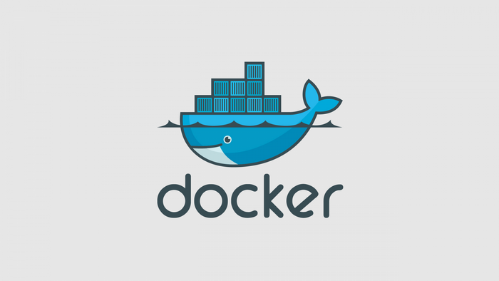 Docker logo with whale and containers