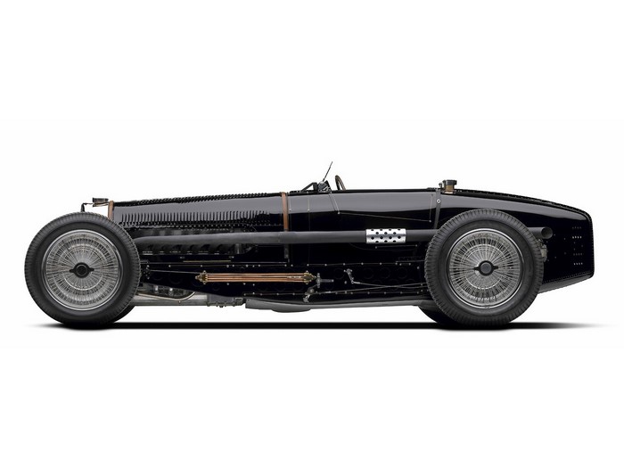 Black Bugatti Type 59 vintage race car