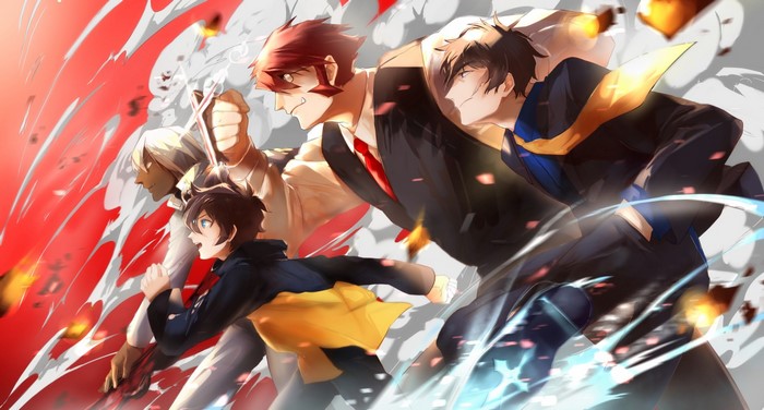 Kekkai Sensen characters Leonardo Watch, Klaus V Reinherz, Zapp Renfro