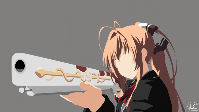 Sento Isuzu from Amagi Brilliant Park holding a gun