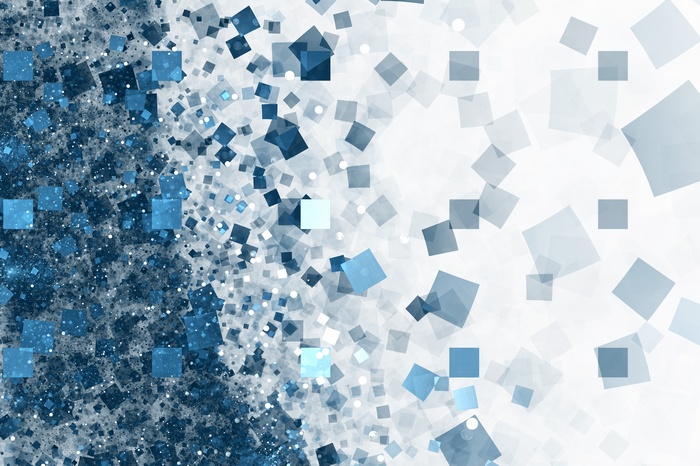 Abstract blue and white squares 4K
