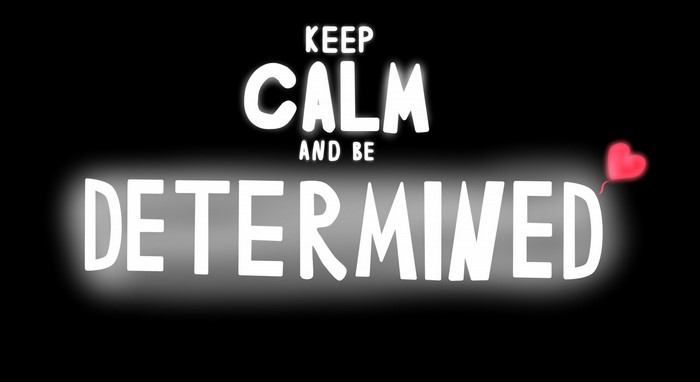 Keep Calm and Be Determined Undertale Neon Sign