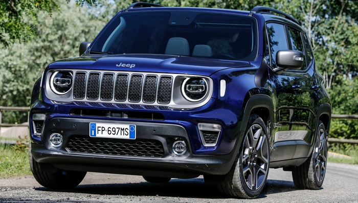 Blue Jeep Renegade SUV