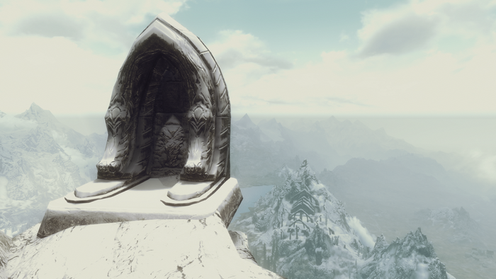 The Elder Scrolls V Skyrim snowy mountain landscape