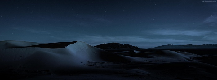 Desert Dunes at Night Under Stars