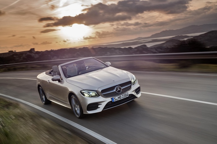 2018 Mercedes-Benz E400 Cabriolet driving on a road
