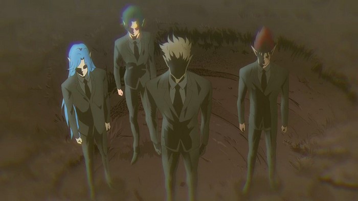Four figures in suits from To Be Hero