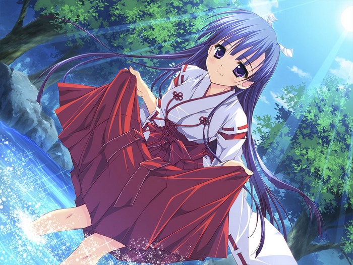 Koumoto Madoka from Hoshizora e Kakaru Hashi as a Miko