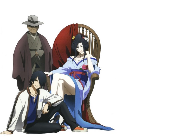Jigoku Shoujo characters: Hone Onna, Ren Ichimoku, Wanyudo